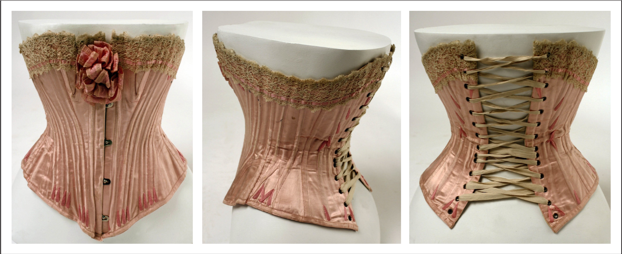 1904 French Silk Corset - Stool (2121x867), Png Download