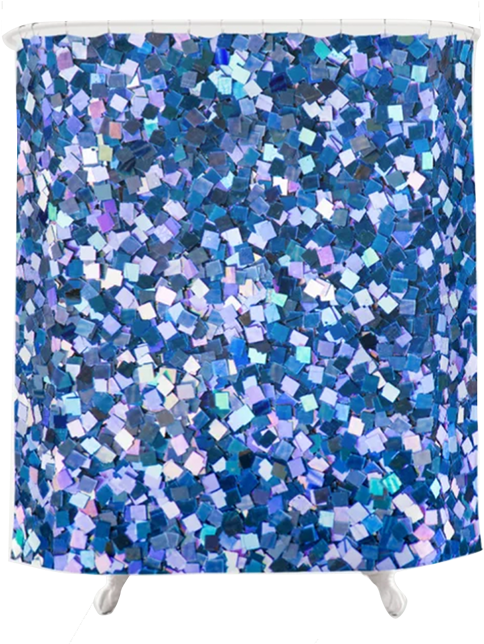 Bluecurtain - Blue Sequin Background (690x690), Png Download