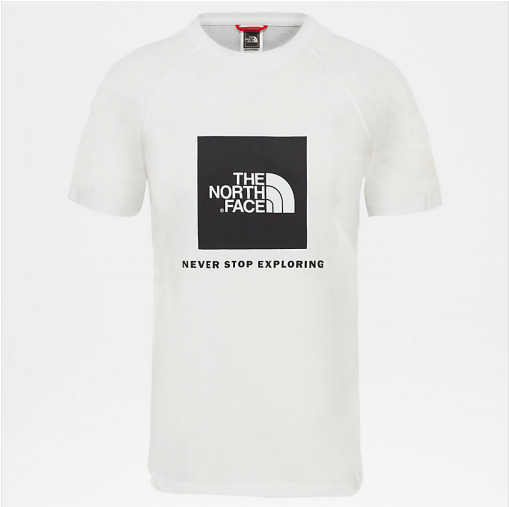 The North Face Raglan Red Box Tee - Active Shirt (1000x506), Png Download