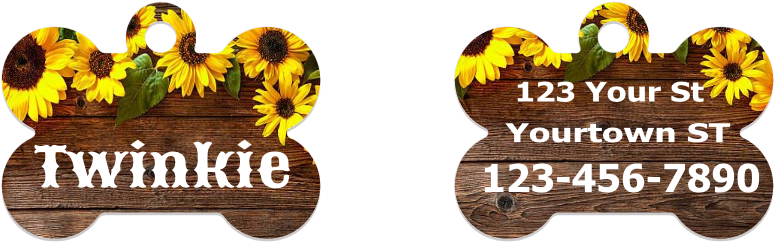 Sunflowers Pet Id Tag - Gs Bonus Card (800x800), Png Download