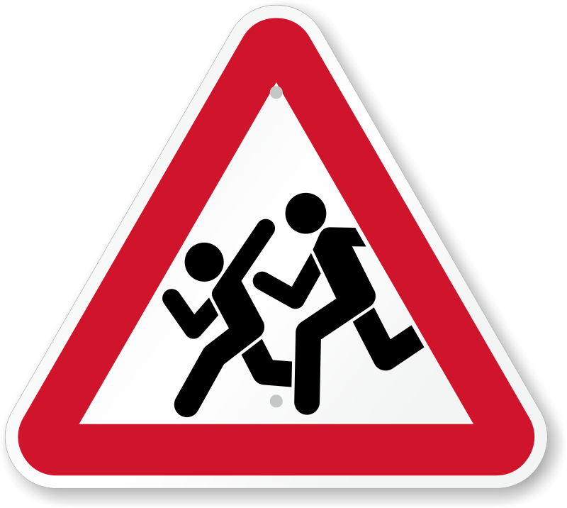 Wach For Chiildren Pedestrian Road Traffic Triangular - Road Signs Near Schools (800x716), Png Download