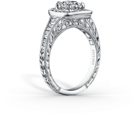 Kirk Kara Carmella K1160dc-r - Engagement Ring (600x600), Png Download