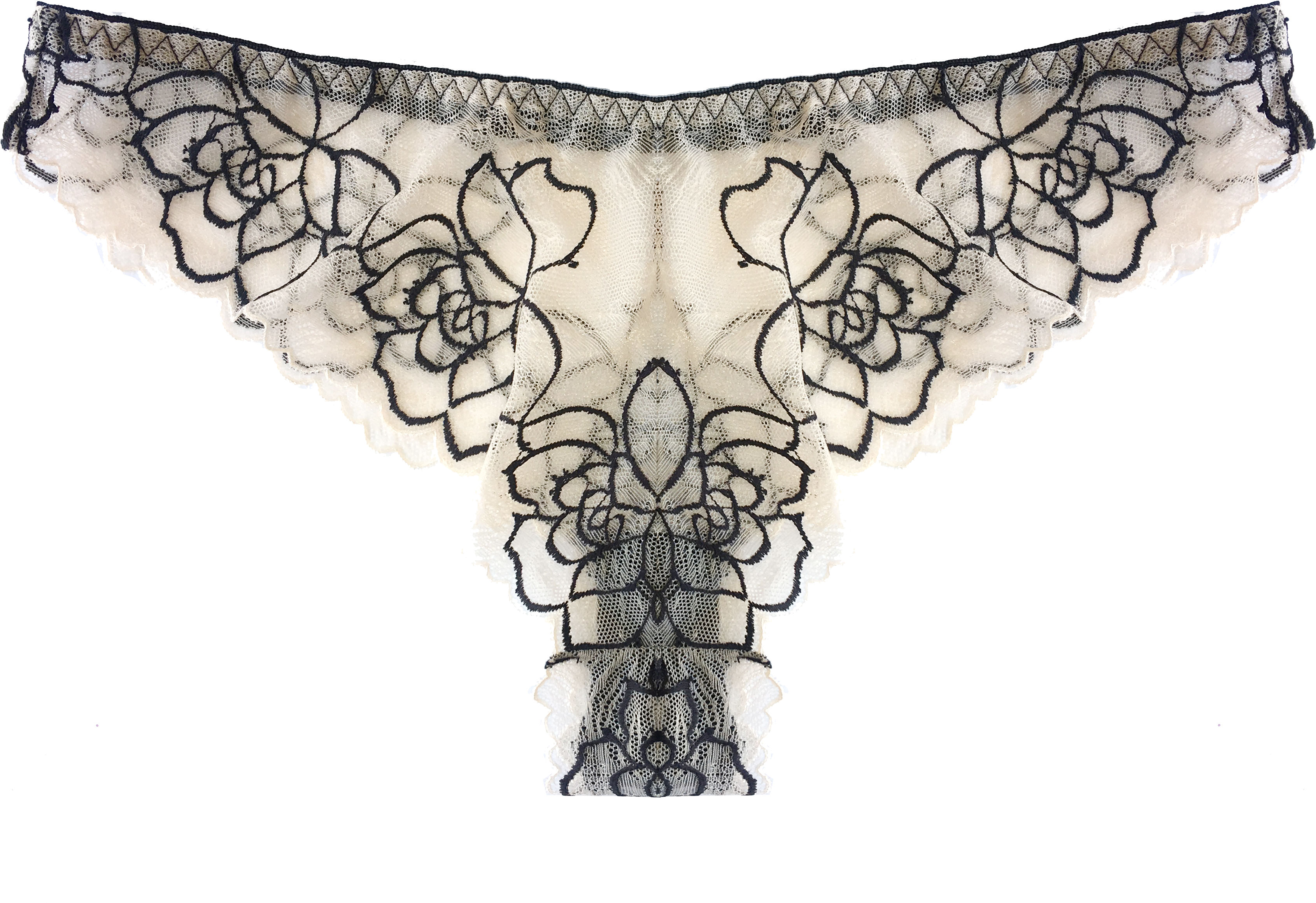 With A Delicate Nude Color And Scalloped Edges, This - Panties (3642x2736), Png Download