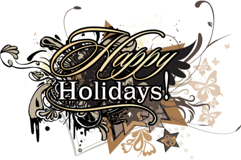 Happy Holidays Text Png By Ka - Happy New Year (800x857), Png Download