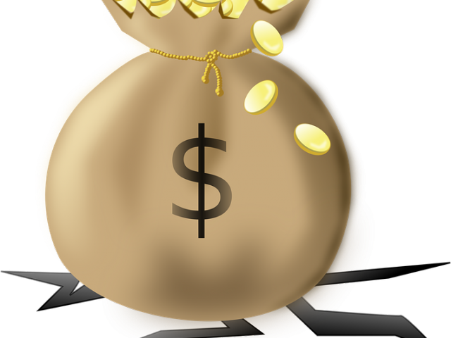 Coins Clipart 3d Png - Clip Art Money Bag (640x480), Png Download