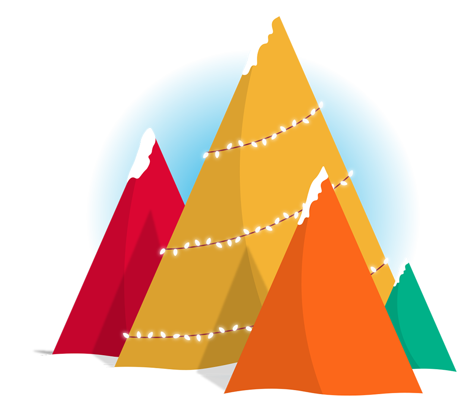 Happy Holidays - Triangle (959x822), Png Download