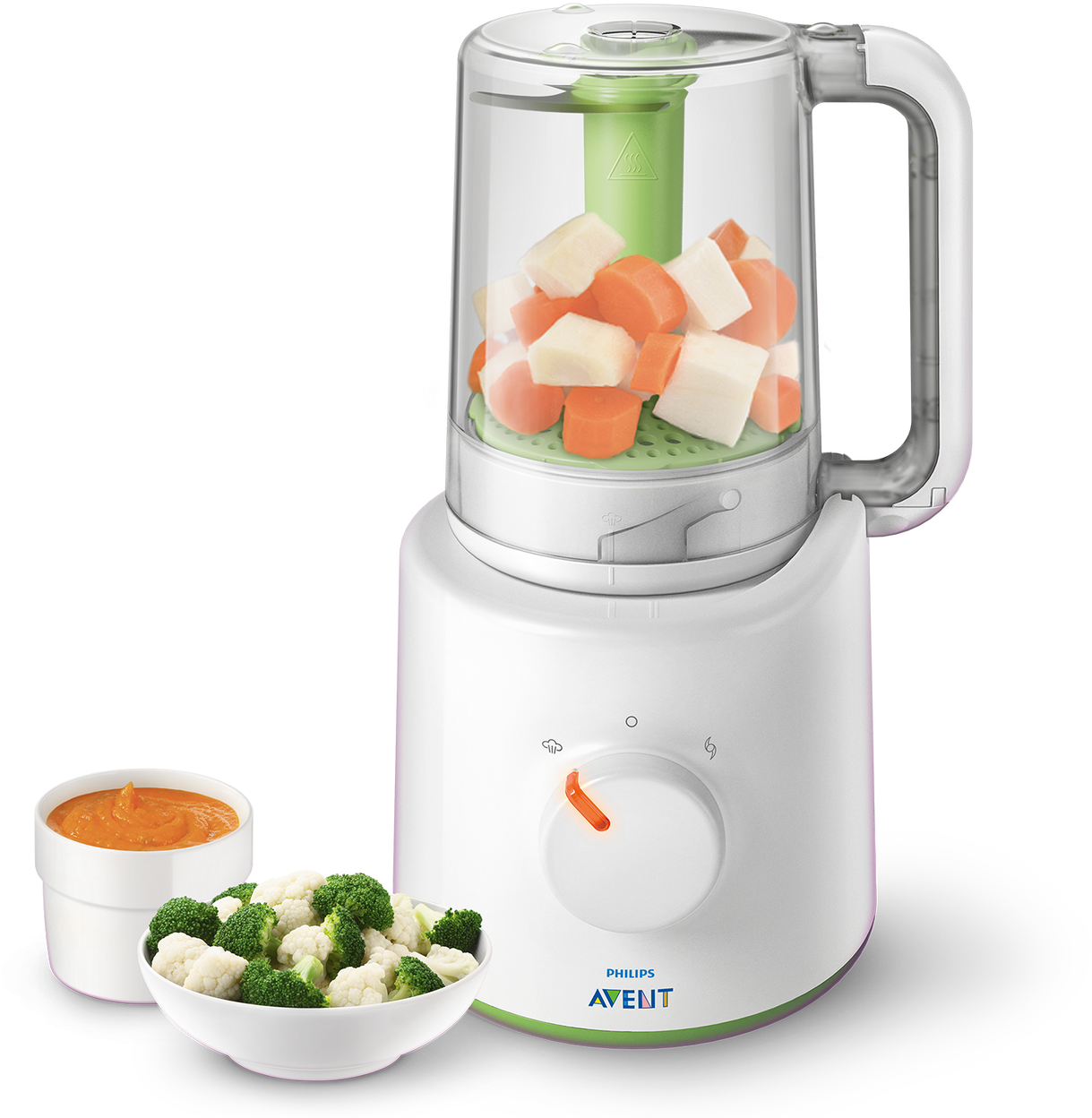 2 In 1 Healthy Baby Food Maker - Avent Food Steamer And Blender (1280x1280), Png Download