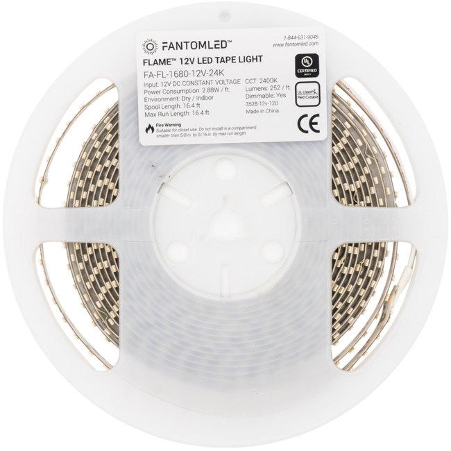 Custom Length 12v Flame™ Led Tape Light - Circle (650x650), Png Download