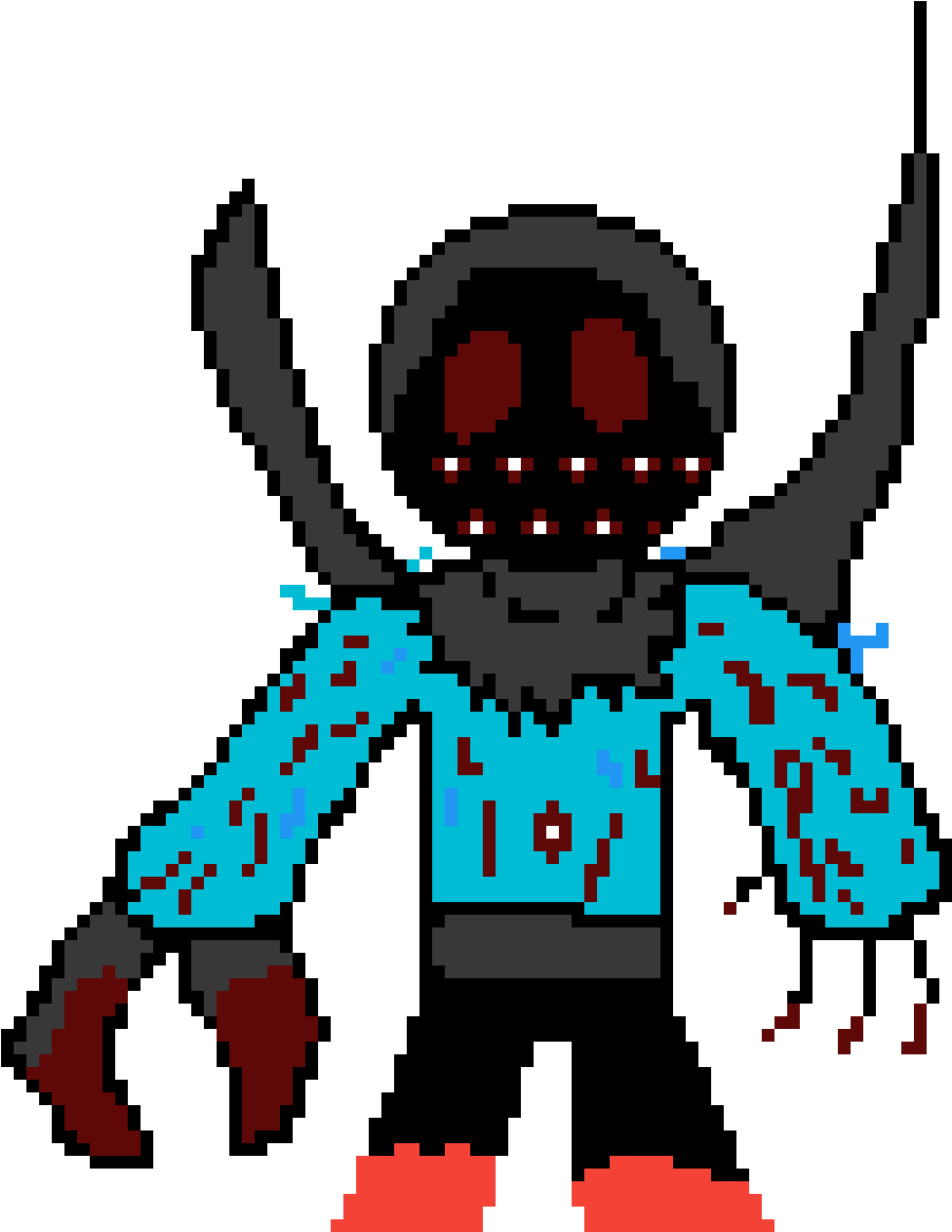 Monster Version Of No-face - Pixel Art Portrait (1200x1200), Png Download