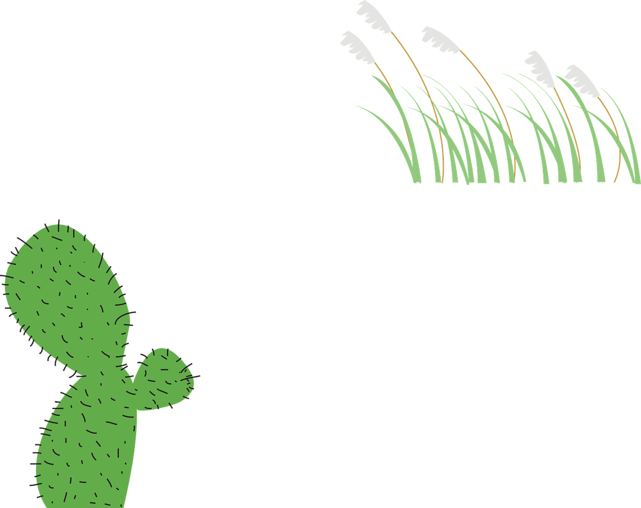 Plant,cactus,reed,free Vector Graphics,free Pictures, - กระบองเพชร Png (1280x1014), Png Download