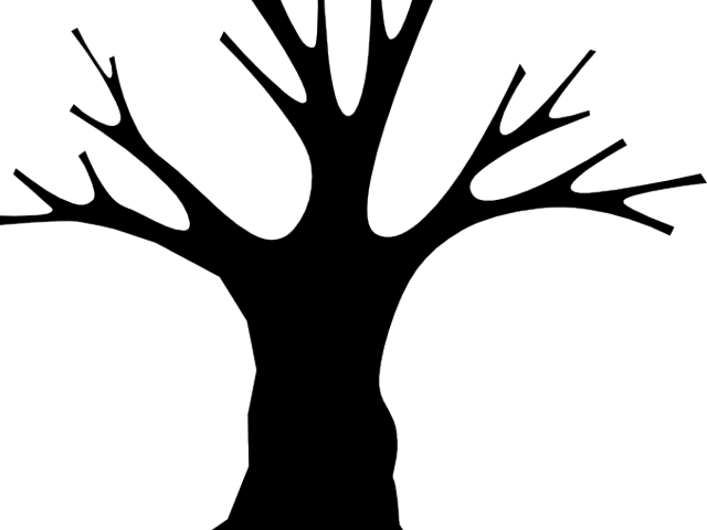Dead Tree Clipart Tree Limb - Spooky Halloween Cartoon Tree (640x480), Png Download