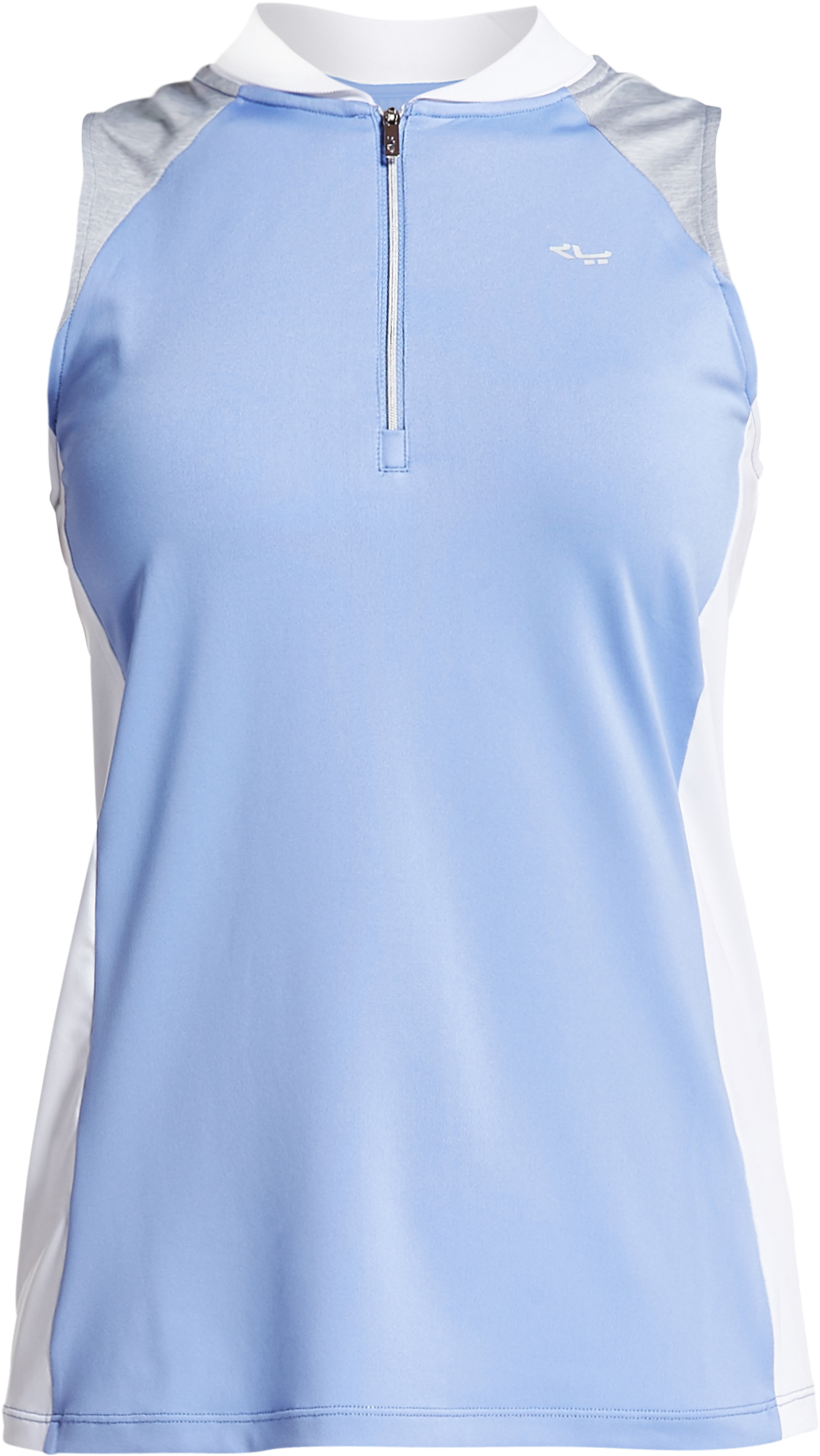 Rohnisch Block Sleeveless Polo Shirt Blueshell - Zipper (1920x2560), Png Download