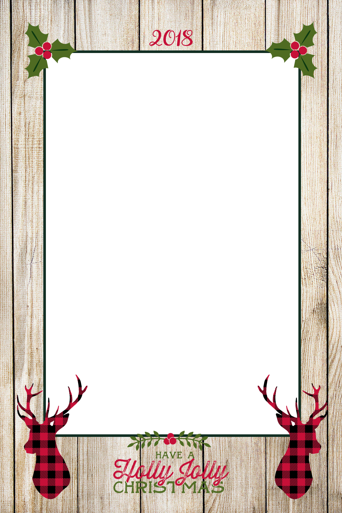 Deer Christmas 1v - Floral Design (1200x1800), Png Download
