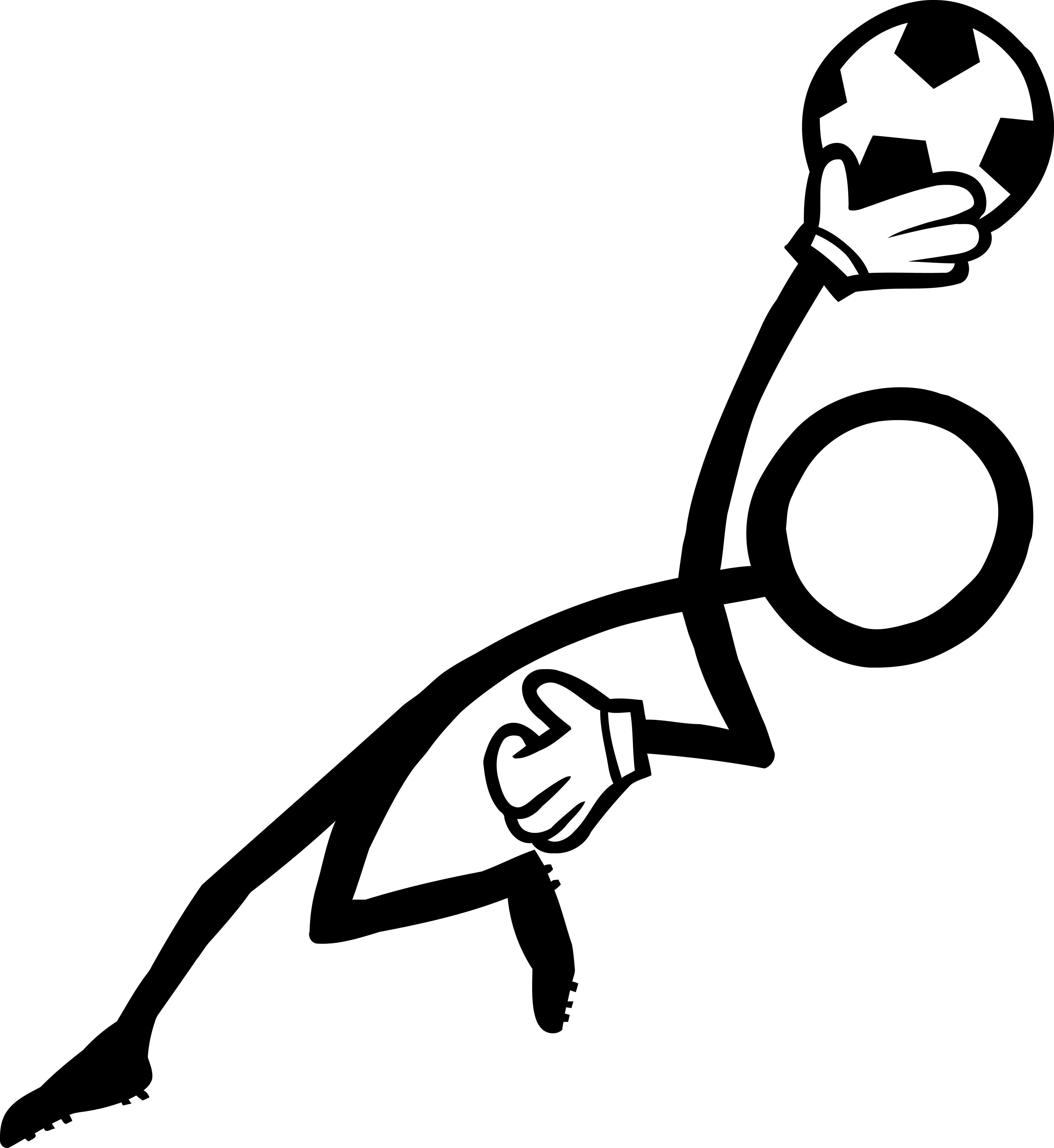 Stick Figure Soccer (4086x4452), Png Download