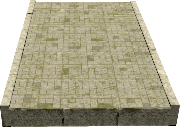 Stone Pavement - Low - Concrete (746x528), Png Download