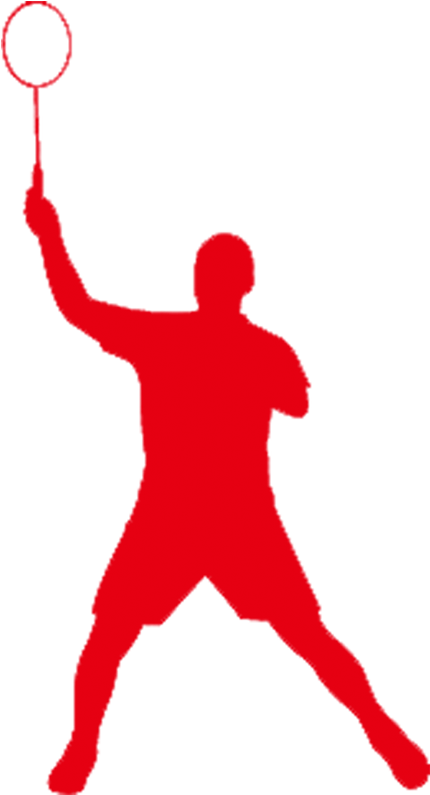 Silhouette Clipart Badminton - Badminton Silhouette (436x884), Png Download