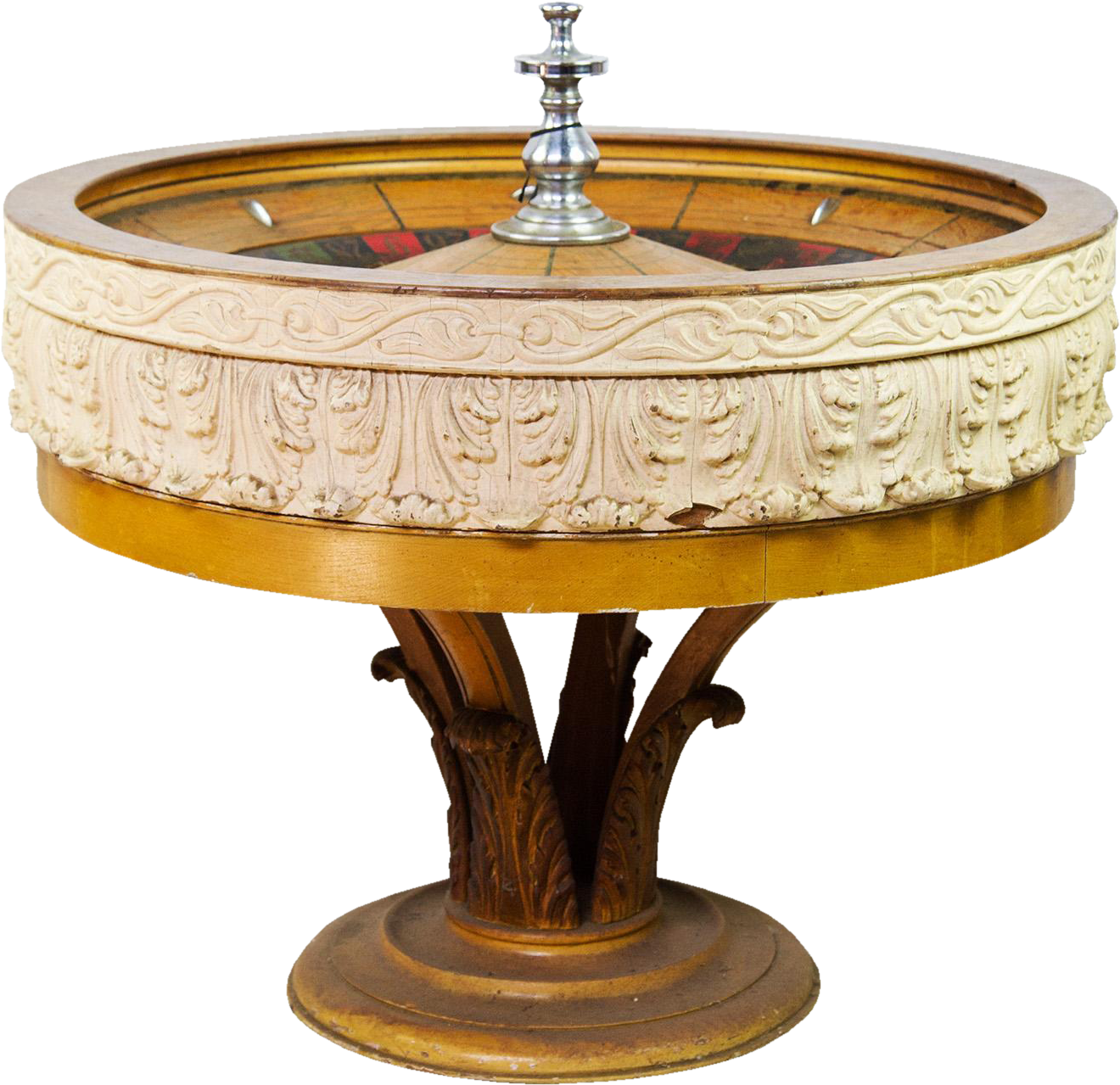 Large Antique Vintage Roulette Wheel - Antique (1466x1420), Png Download