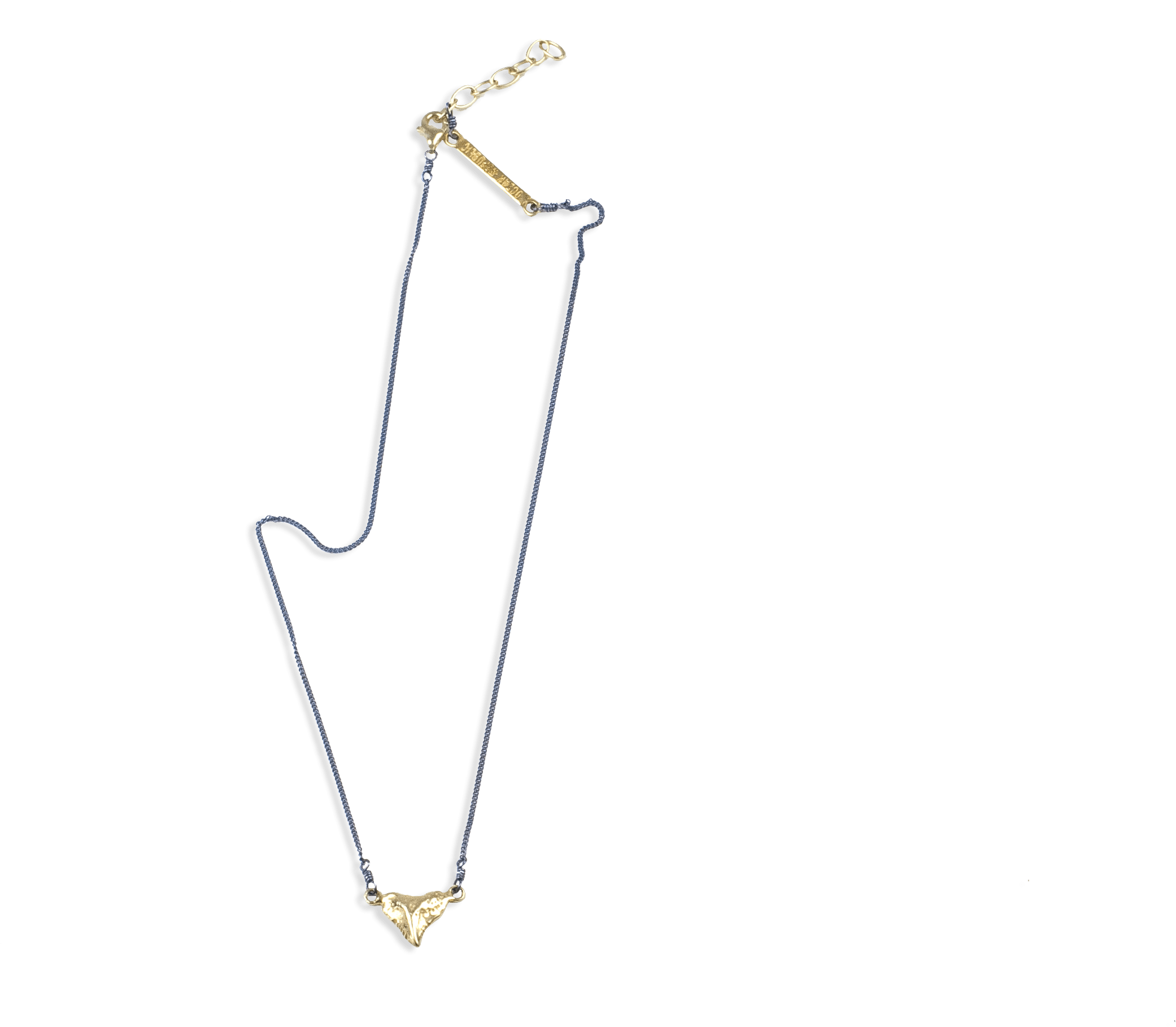 The Ocean Republic Small Shark Tooth Necklace Gold - Diagram (3301x2210), Png Download