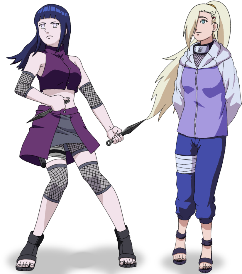 Ino Yamanaka Y Hinata (859x930), Png Download