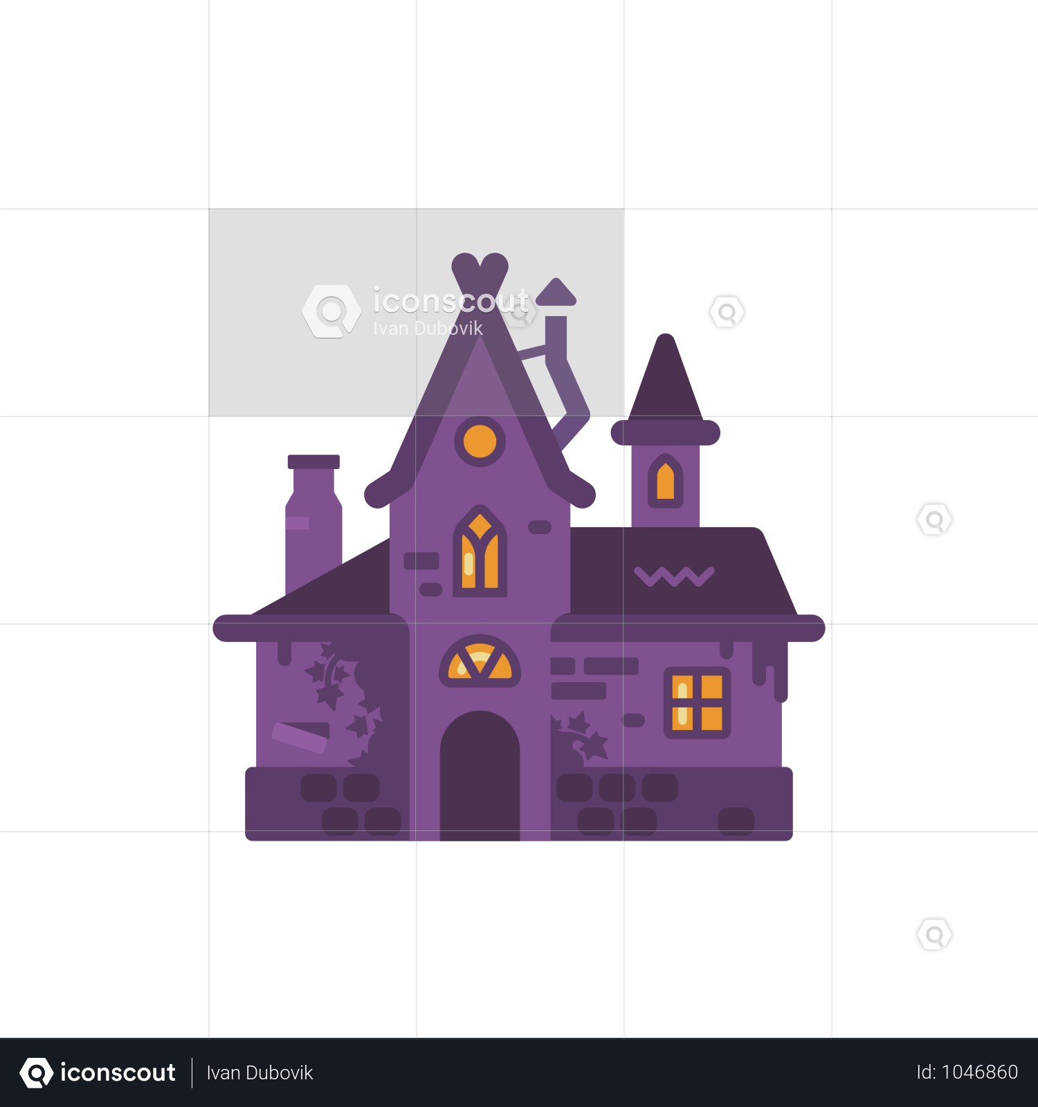 Premium Witch Hut Illustration Download In Png & Vector - Halloween Buildings (1500x1600), Png Download