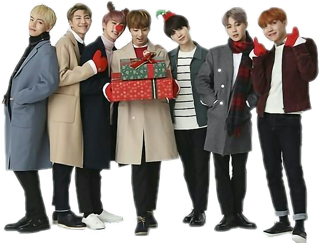 Bts Christmas Namjoon Yoongi Hobi Taehyung Jimin Jungko - Bts Christmas 2016 (1024x780), Png Download