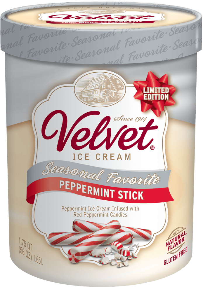 Peppermint Stick - Velvet Ice Cream (749x1024), Png Download