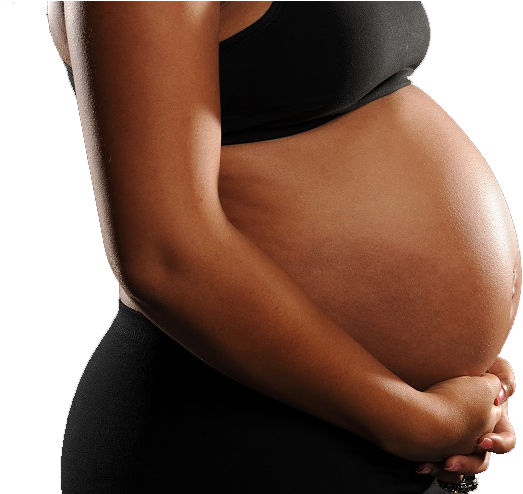 Pregnant-woman - Crying Pregnant Woman Black (740x493), Png Download