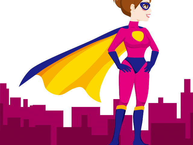 Superman Clipart Superwoman - Superhero Pose Hands On Hips (640x480), Png Download