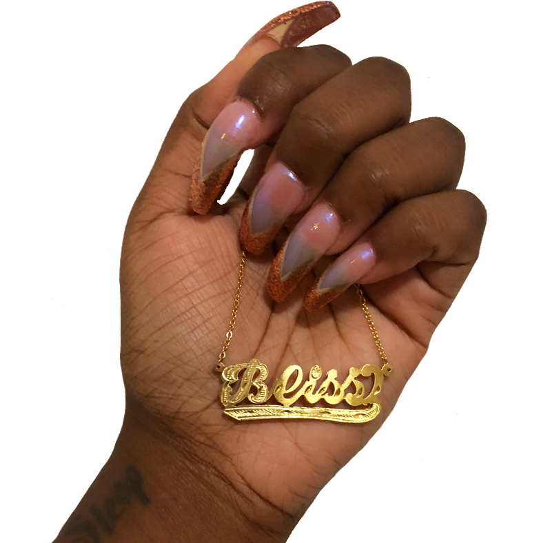 Varsity Nameplate Necklace - Ring (824x824), Png Download