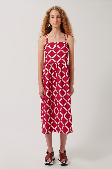 Loreak Valeria Pink Cross Sundress - Nightgown (699x700), Png Download