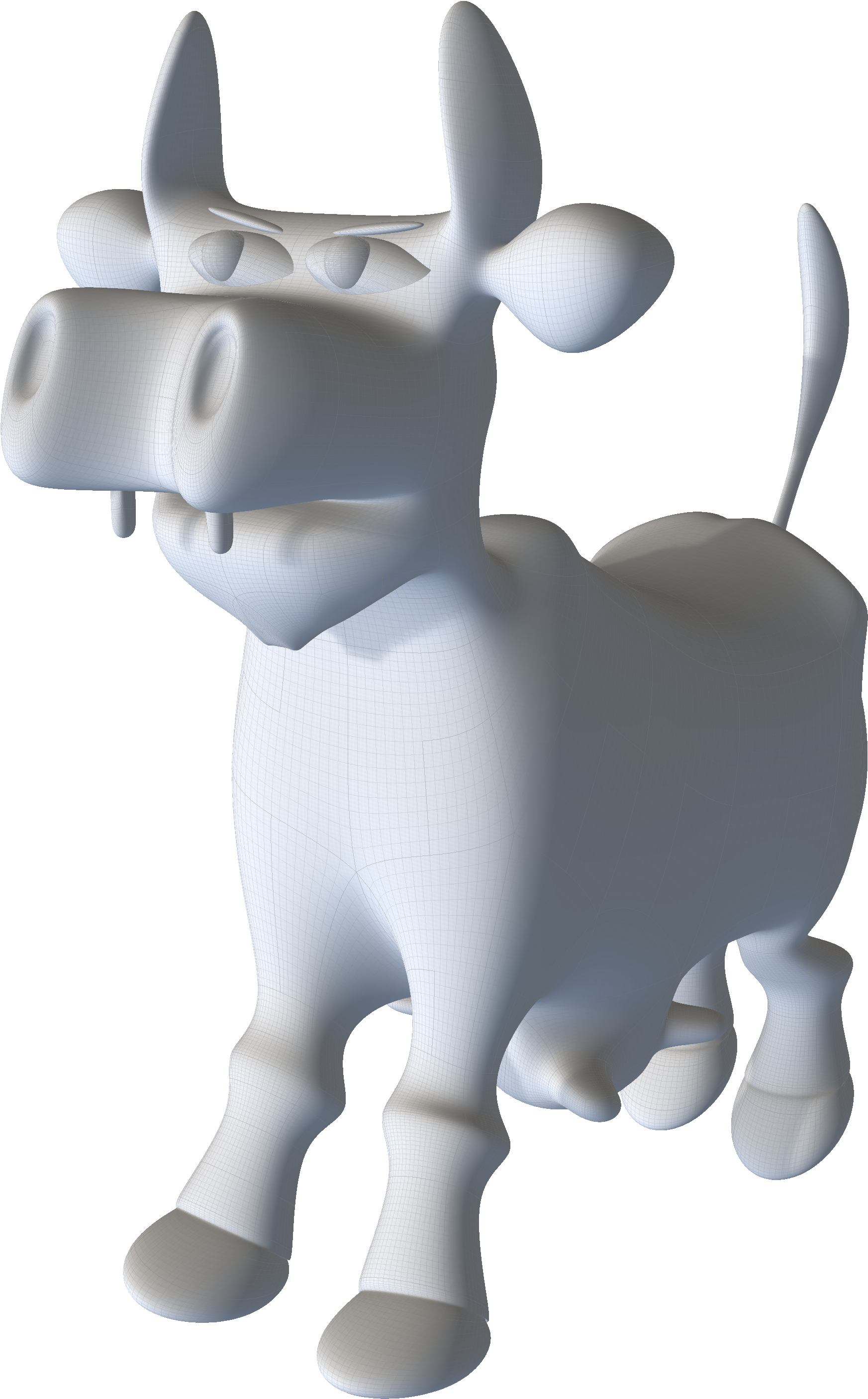 Vaca Cartoon Wire Vaca - Burro (6060x2952), Png Download