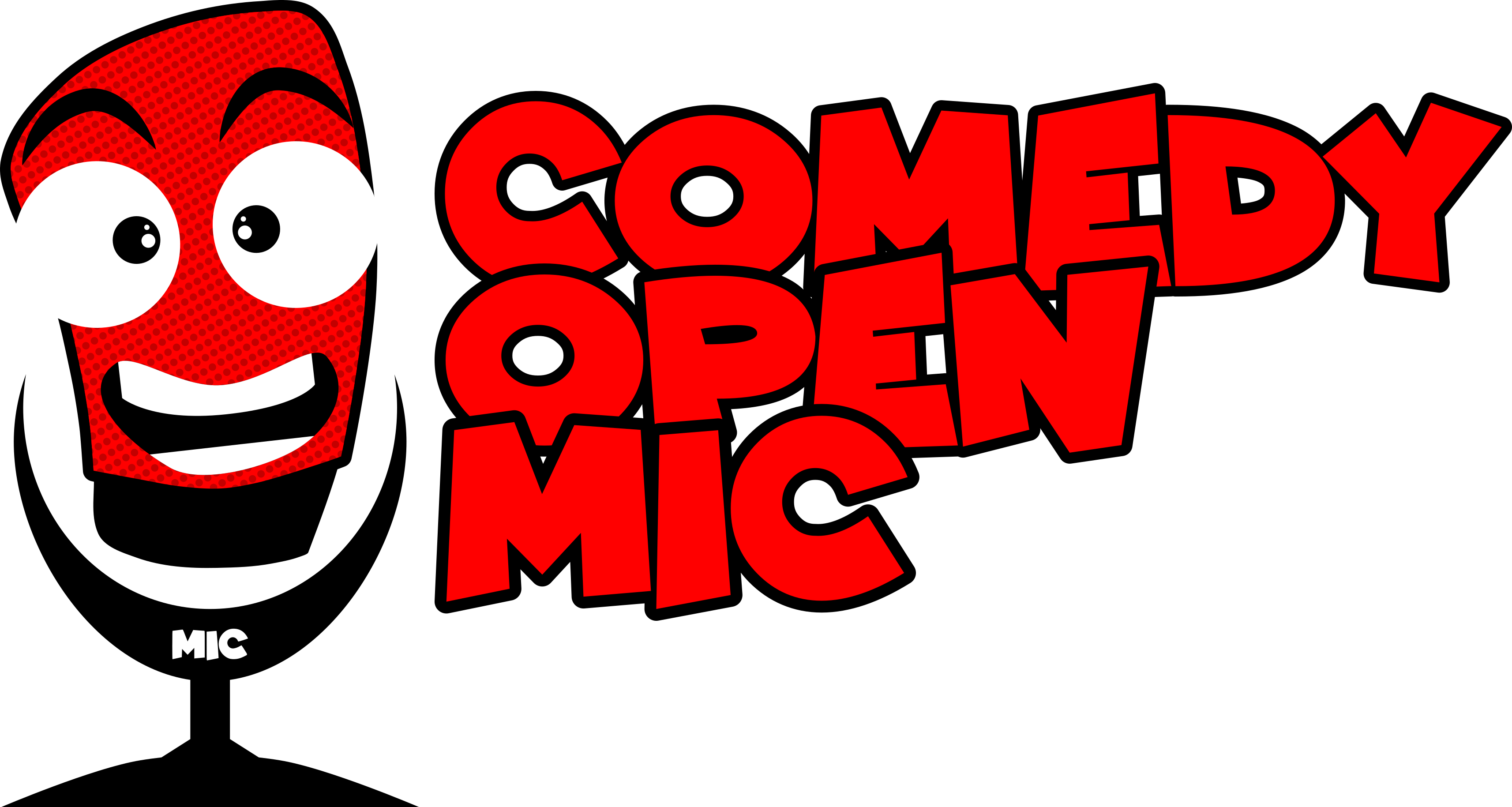 Logo With Comedy Open Mic Name 1 (3427x1829), Png Download