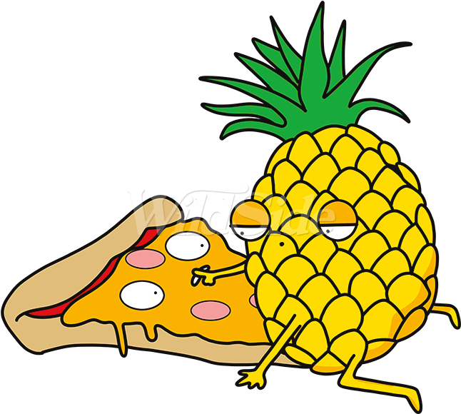 Pinapple & Pizza Slice Luvin' (675x675), Png Download