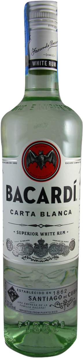 Bacardi Carta Blanca Superior White - Bacardi (309x1300), Png Download