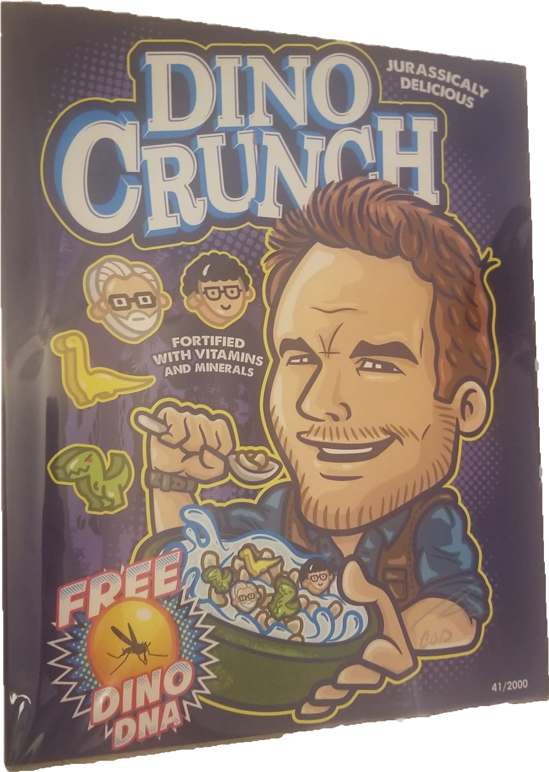 Jurassic Park Chris Pratt Dino Crunch Art Print Bam - Poster (1504x2016), Png Download