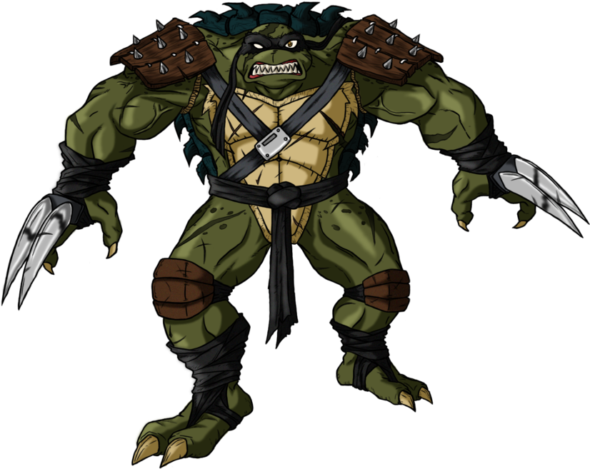 Slash Ninja Turtle (845x844), Png Download