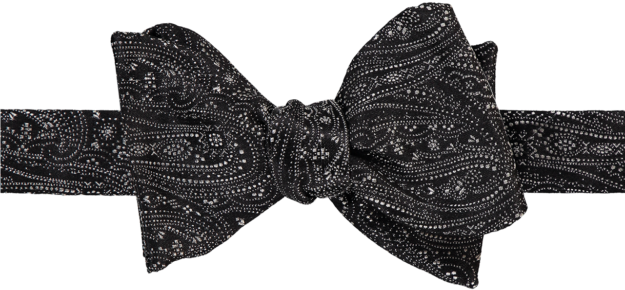 Bow Tie Charcoal Grey Paisley - Paisley (1280x1920), Png Download