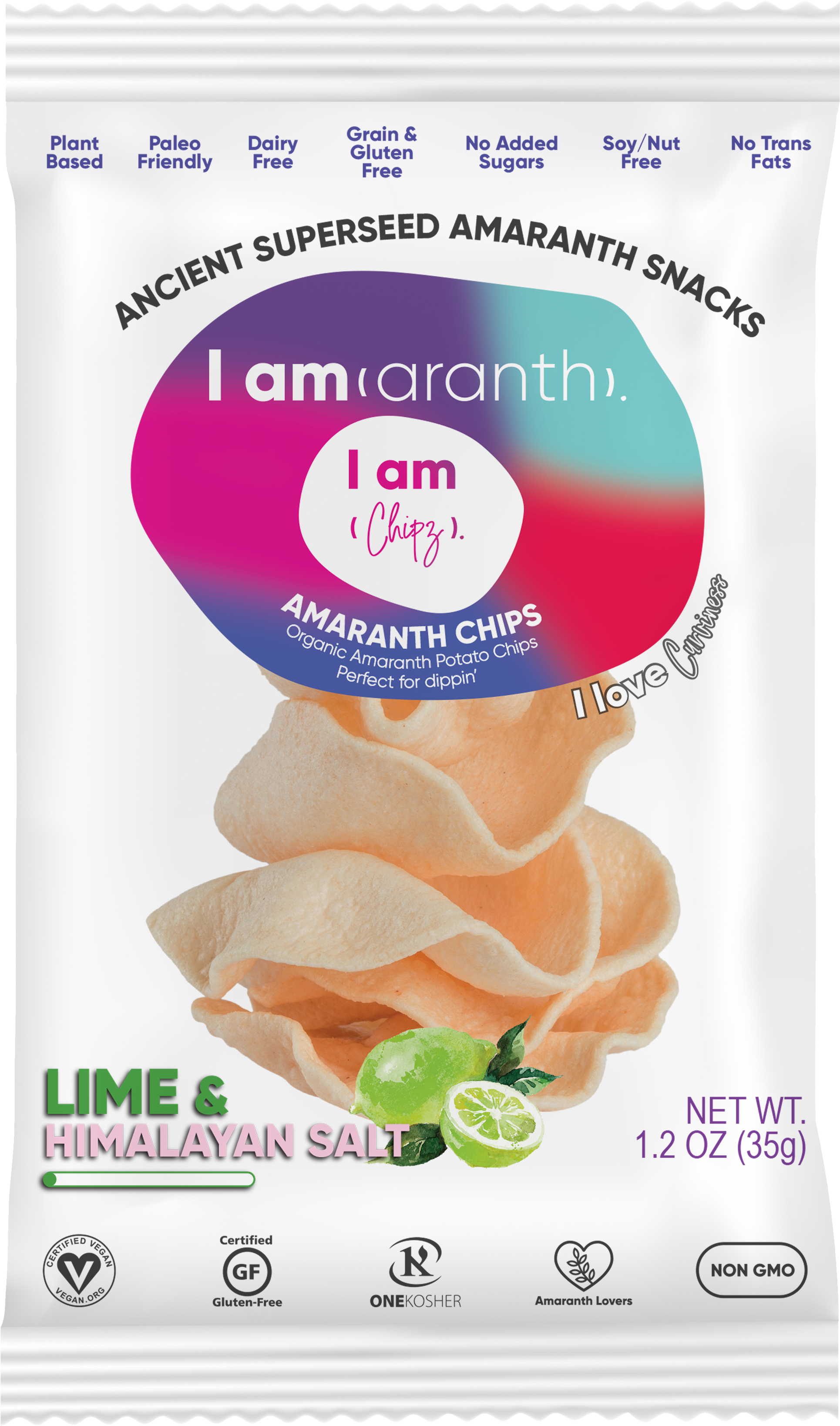 Lime & Himalayan Salt Organic Amaranth Potato Chips - Potato Chip (3145x3946), Png Download