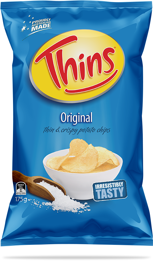 Potato Chips Clipart Potato Slice - Thins Chips Logo Png (520x879), Png Download
