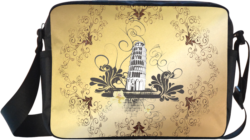 The Leaning Tower Of Pisa Classic Cross-body Nylon - Marinette School Bag (1000x1000), Png Download