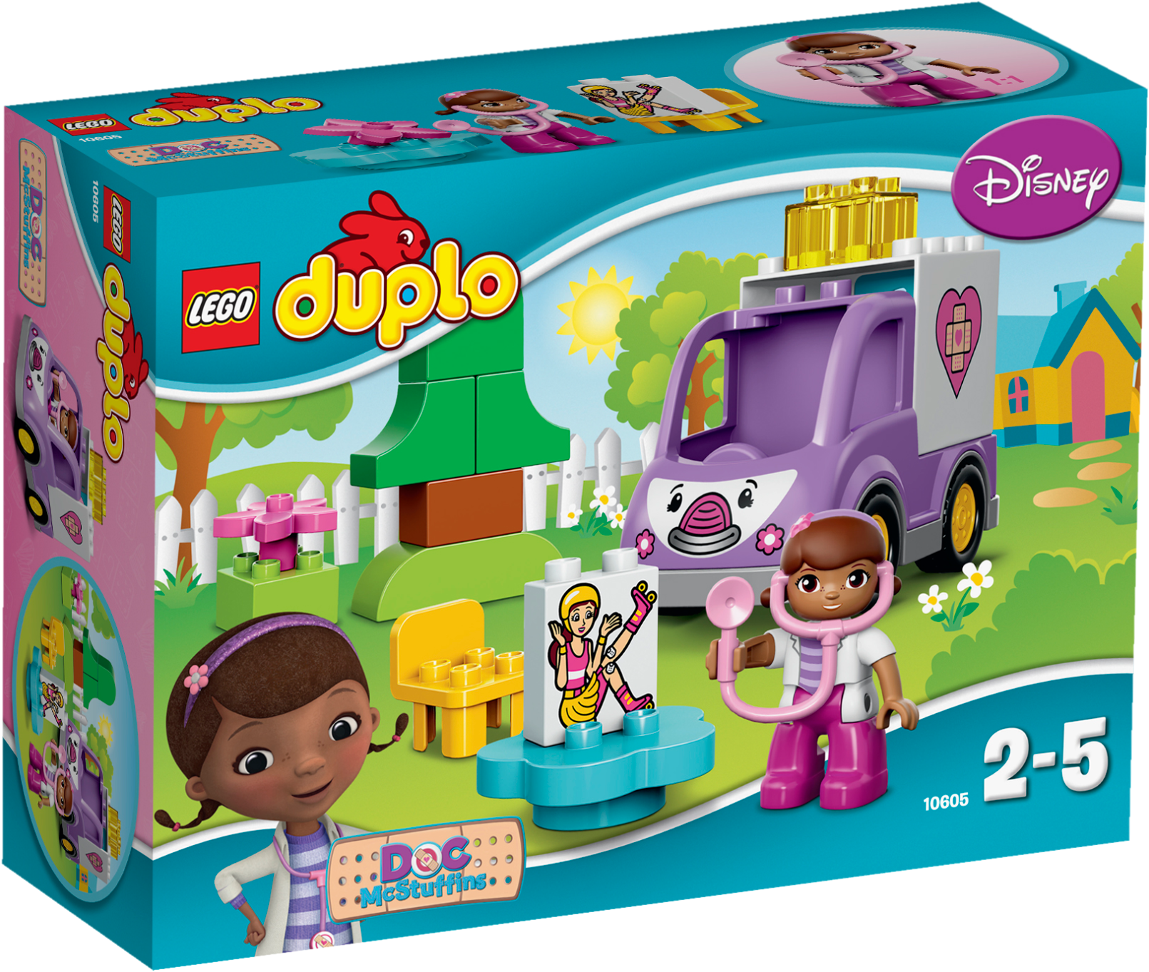 Lego Duplo Doc Mcstuffins Rosie The Ambulance - Lego Duplo 10605 (2400x1800), Png Download