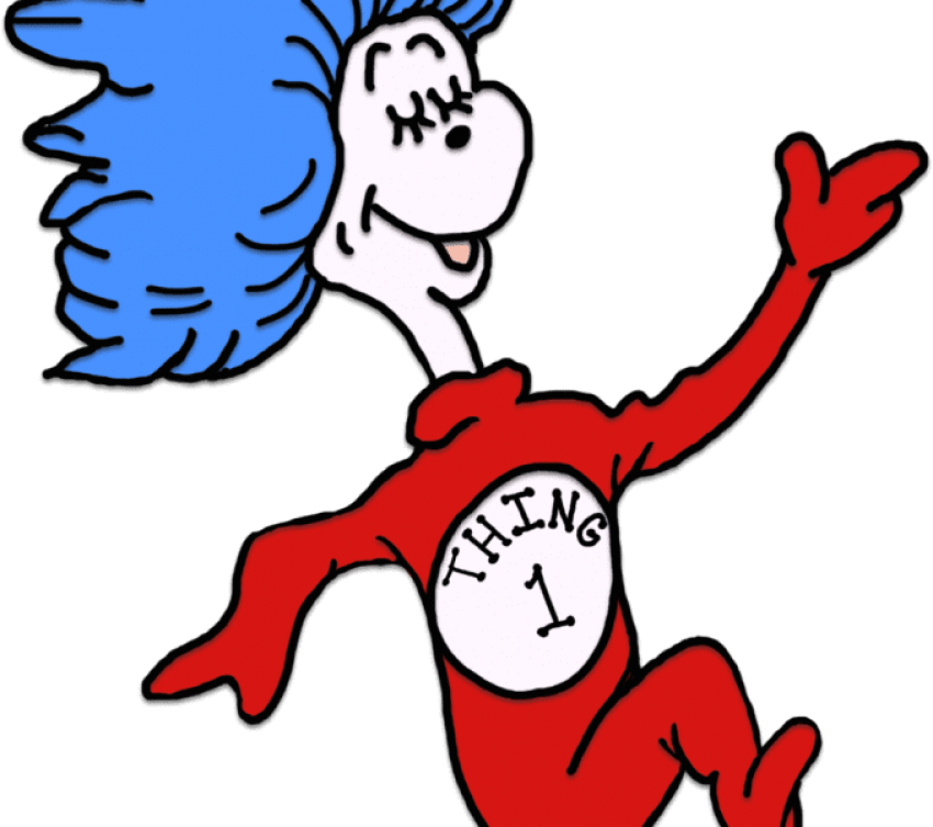 Free Png Download Thing One And Thing Twodr Seuss Coloring - Dr Seuss Clip Arts (850x753), Png Download