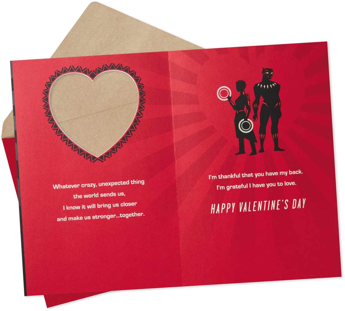 Marvel Black Panther Better Together Valentine's Day - Envelope (1470x1470), Png Download
