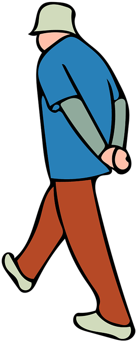 Man Walking Hat - Illustration (720x720), Png Download