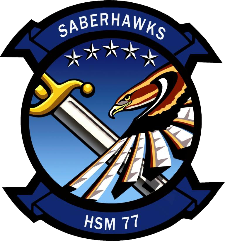 Helicopter Maritime Strike Squadron 77 Insignia, 2016 - Hsm 77 (768x821), Png Download