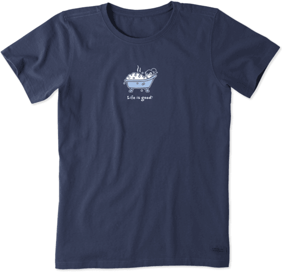 Women's Bubble Bath - Life Is Good Lion Shirt (570x570), Png Download