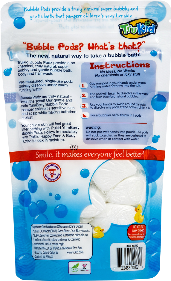 Trukid Bubble Podz, Yumberry Scented Bubble Bath, 24 - Foot (1000x1000), Png Download