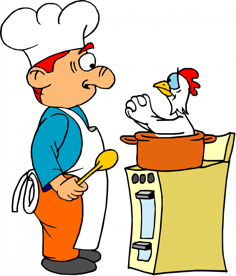 Funny Cooking Clip Art (817x955), Png Download