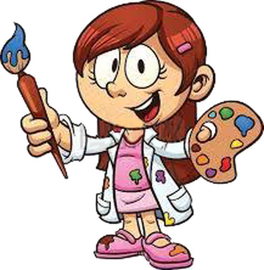 Crafts Clipart Art Design - Cartoon Artist (900x921), Png Download