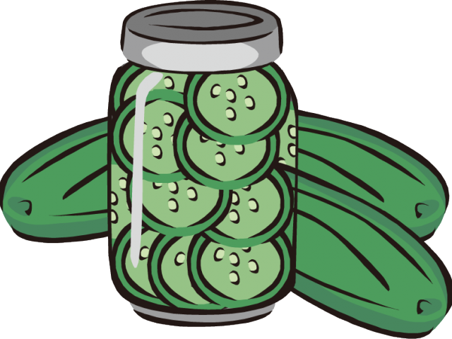 Pickles Clipart Cucumber Slice - Pickled Cucumber Clipart (640x480), Png Download